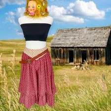 VINTAGE 1970s BLOOMERS SHORTS SKIRT PRAIRIE COUNTRY WESTERN VICTORIAN BOHO HIPPY