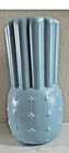 Red Wing 1197 USA Blue Ceramic Art Pottery Vase Textured Glossy Finish 9" MCM