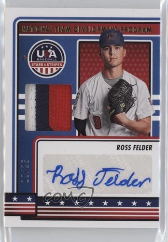2023 USA Baseball Stars & Stripes Materials Prime 13/25 Ross Felder Auto 4f5 - Picture 1 of 3