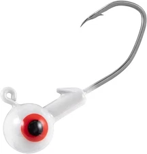 Dr.Fish 20 Pack Fishing Jig Heads, Crappie Jigs Round 1/32oz-#4 Hook, White