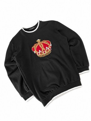 Dolce & Gabbana D&G Sweatshirt Pullover Hoodie Herren Schwarz Gr. M 100% BW