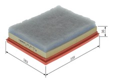 BOSCH Luftfilter F 026 400 613 Filtereinsatz für DS PEUGEOT CITROËN OPEL COMBO 2