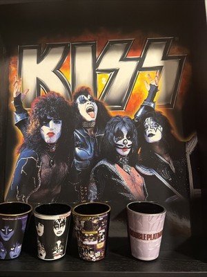 Rare HTF KISS Rock Legends Shot Glass Collection Bradford Exchange