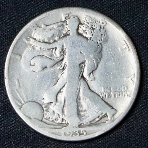 1935-D Walking Liberty Half Dollar 90% Silver Fine Denver Mint