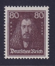 Germany 1926 Mint Celebrities DURER 80 Pf. Yv# 389 - MLH Lightly Hinged.....K104