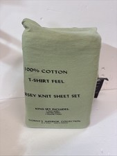 Cotton Tee Jersey Knit King Sheet Set 100 Classic Soft Cotton T Shirt 4 Piece