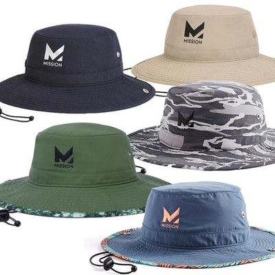 Mission Cooling Bucket Hat UPF 50 Wide Brim Drawstring Foldable MULTIPLE COLORS!