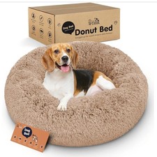 Donut Dog Bed - Premium Comfort for Anxiety Relief - with Ultra-Plush Support