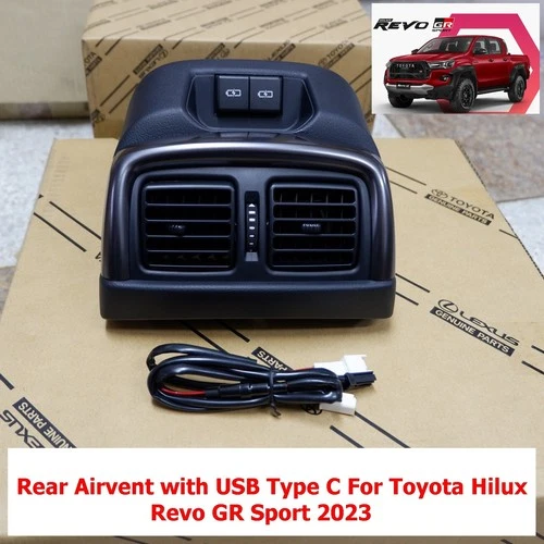 Rear Air vent With Dual USB TypeC Y-Socket For Hilux Revo GR Sport 2023