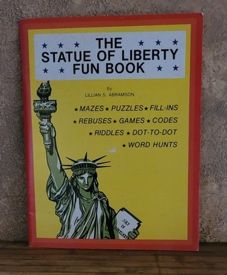 Vintage 1986 The Statue of Liberty Fun Book Lillian S Abramson Puzzle Activity