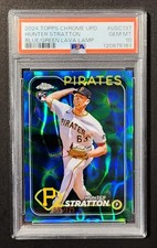HUNTER STRATTON 2024 TOPPS CHROME BLUE/GREEN LAVA LAMP RC PSA 10 GEM SSP /125