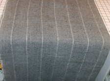 Vintage United Airlines Wool Blend Blanket Gray 72" x 40" First Class