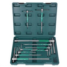 10pcs 2-10mm Metric 3-Way Sliding T-Handle Hex Key Wrench Set with Storage Case