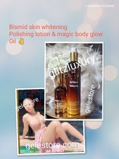 2pcs. Bismid skin whitening/polishing body lotion  magic body glowing oil     