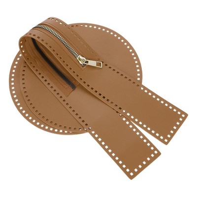 PU Leather Bag Making Kit, Handmade Bag Set for Handicraft Crossbody, Brown