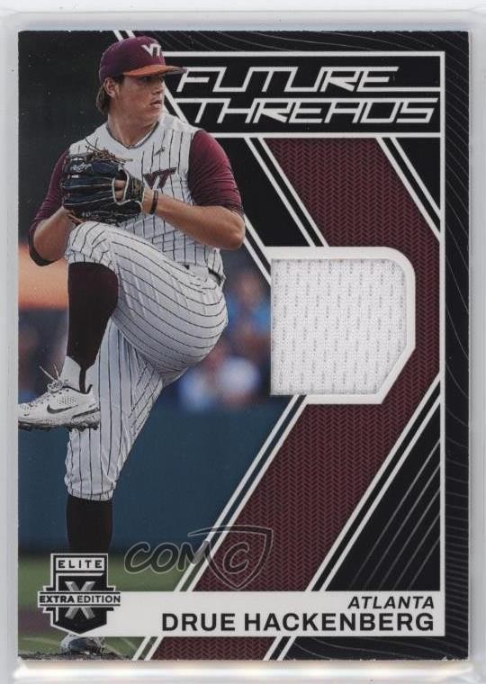 2023 Panini Elite Extra Edition Future Threads Drue Hackenberg #FT-DH 4g8