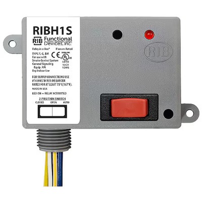 Functional Devices-Rib Ribh1s Enclosed Pre-Wired Relay, 10A At 277Vac, Spst