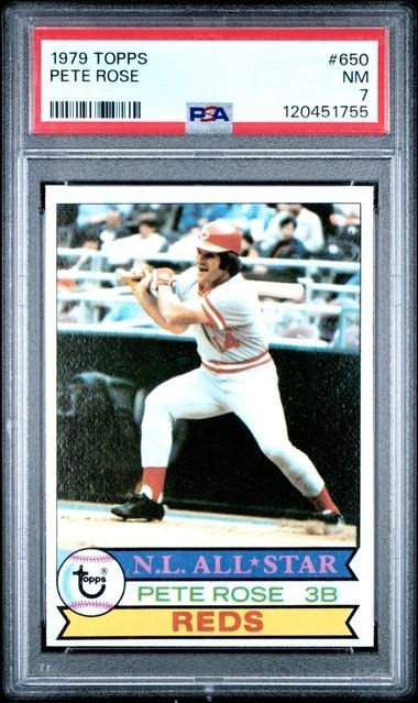 1979 Topps #650 - PETE ROSE - PSA 7 - Near Mint !!