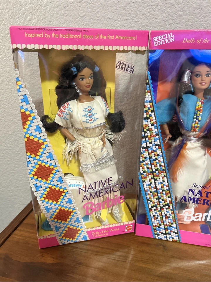 Vtg Lot of 3 Native American Barbie Dolls of World Mattel 1992-1994~MIB~MUST SEE - Image 2 of 4