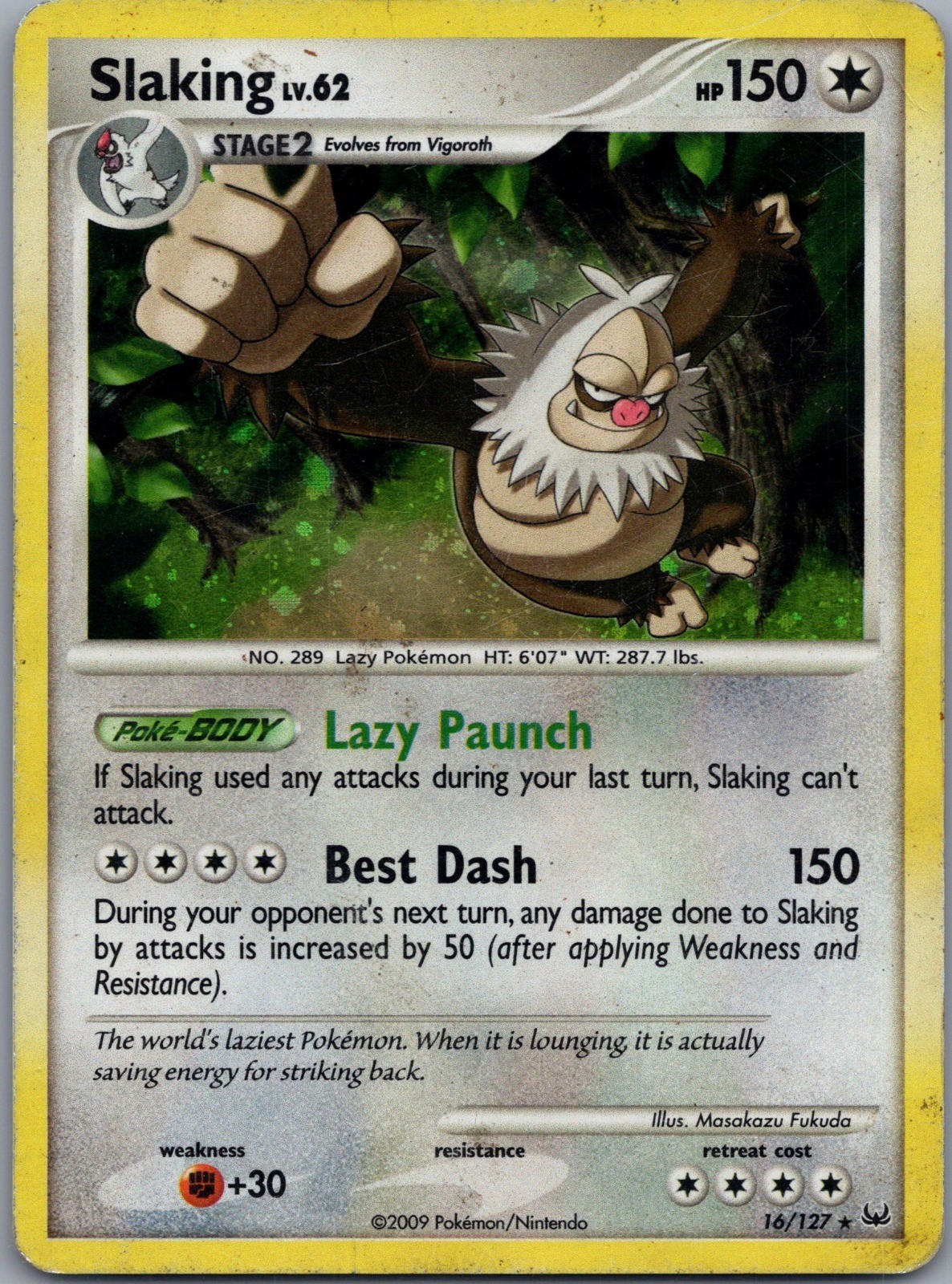 Slaking 16/127 Platinum Pokemon TCG MP