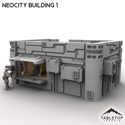 NeoCity Building 1 - Cyberpunk Tabletop Terrain