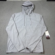 NWT Vuori Sunday Element Jacket Mens L Platinum Heather Full Zip Stretch Hooded