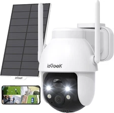 ieGeek 2K Outdoor 360° Wireless Solar Security Camera Home WiFi Battery CCTV