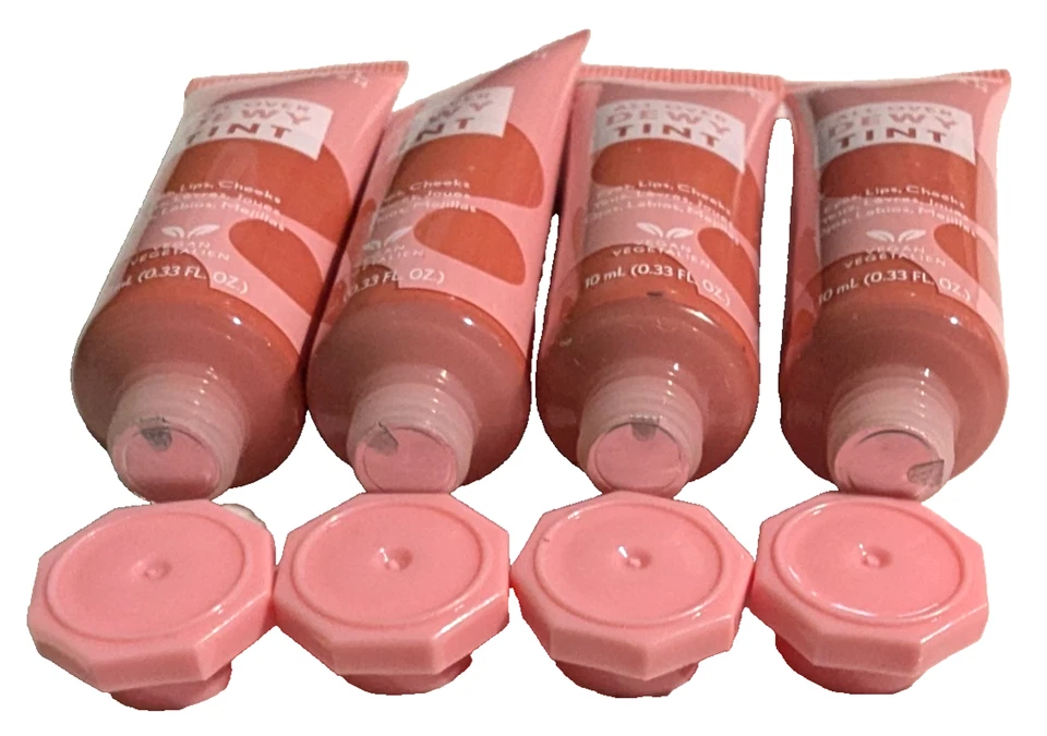 Paquete de 4 Covergirl All Over Dewy Tint 400 Dreamy Pink 10 ml (0,33 FL OZ) NUEVO SELLADO Foto 4 de 4