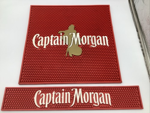 2 Vintage Captain Morgan Rum Rubber Bar Mats