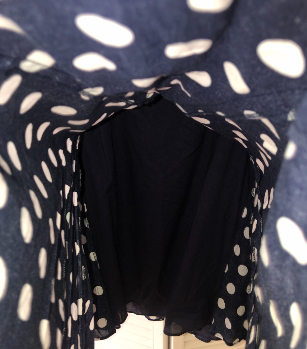 Betsey Johnson Polka Dot Halter Dress Navy White Size 4 | eBay