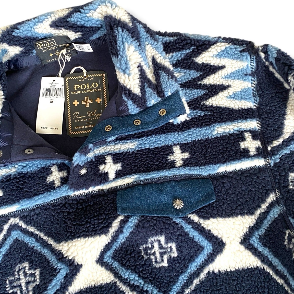 New Polo Ralph Lauren X Naiomi Glasses Navajo Print Fleece
