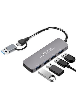 USB Hub 4 Ports, USB Splitter for Laptop, Multiple USB 3.0 Hub, USBC Hub, USB...