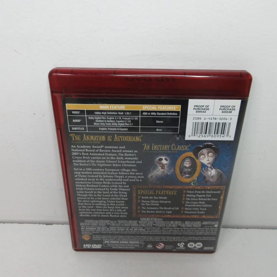 Tim Burton's Corpse Bride (HD DVD, 2005) - Image 2 of 4