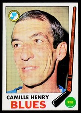 Camille Henry, 1969-70 Topps, #17, St. Louis Blues,