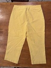 JM Collection Capri/Crop Pants-L, yellow