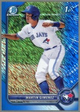 MARTIN GIMENEZ 2022 Bowman Chrome #BCP-97 1st Blue Shimmer Refractor  /150