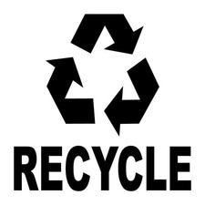 Recycle Recycling Decal Sticker Black Die Cut Vinyl