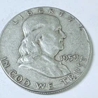 1959 US Franklin 90% Silver Half Dollar Circulated Coin #6517