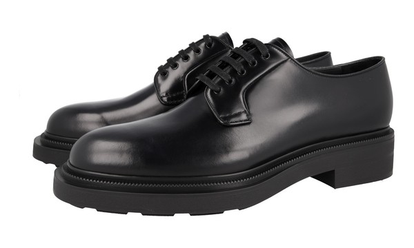 Prada Leder Runway Business Schuhe - 2EE404 - Schwarz - Wintersohle - 10,5 44,5-image