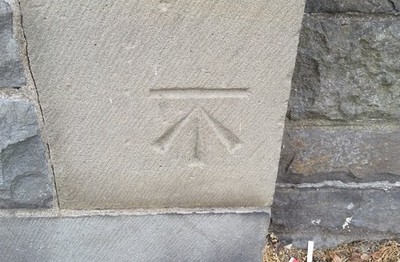 Photo 6x4 Ordnance Survey Cut Mark Aberdare/Aberdar This OS cut mark can c2017
