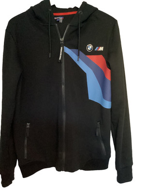 ORIGINAL BMW MOTORRAD MOTORSPORT HERREN ZIP FRONT HOODIE TOP MIT REISSVERSCHLUSS TASCHEN NEU