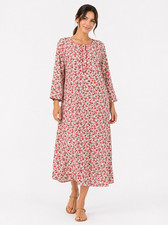 Vintage Women's Duster Robe Floral House Dress Lounge Sleepwear Long Size S
