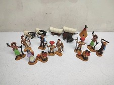 Vtg Annie Oakley Western Vinyl Safari Ltd Figures Cowboys Indians Horses 17 Pcs