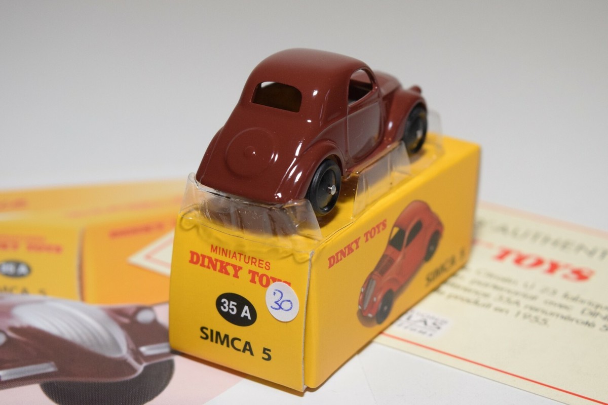 1 sheet + certif. Dinky Toys Atlas repro ref 35 a, car simca 5 | UK