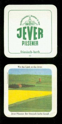 Beer mat Jever Pilsener (7) beer brewery brewery East Frisia Lower Saxony