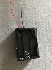 9 volt snap connector 6 AA battery holder with detachable leads Qty-1 Free Ship 