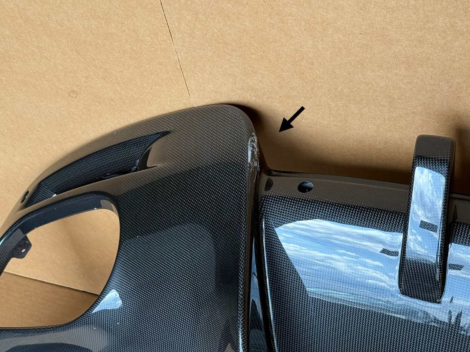 2020-2025 Ferrari Roma F169 Rear Carbon Fiber Diffuser OEM 832934589