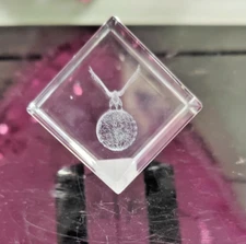 Laser Etched 3D Crystal Cube Eagal over the Earth Paperweight 2" x 2" x 2"