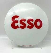 ESSO 13.5" GLASS FACE for GAS PUMP GLOBE - DOUBLE STRENGTH GLASS!