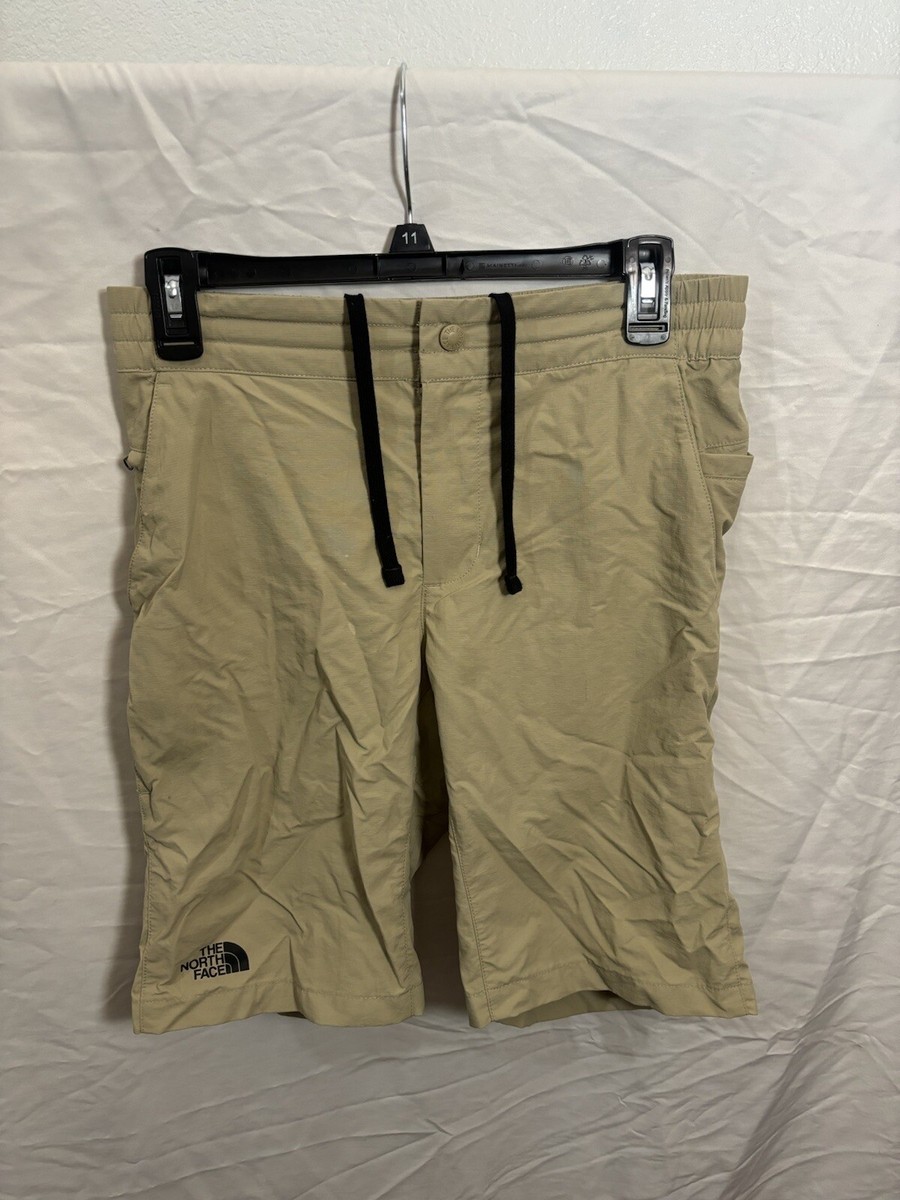 THE NORTH FACE Shorts Mens Small Belted Swim Trunks Beige Nylon